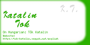 katalin tok business card